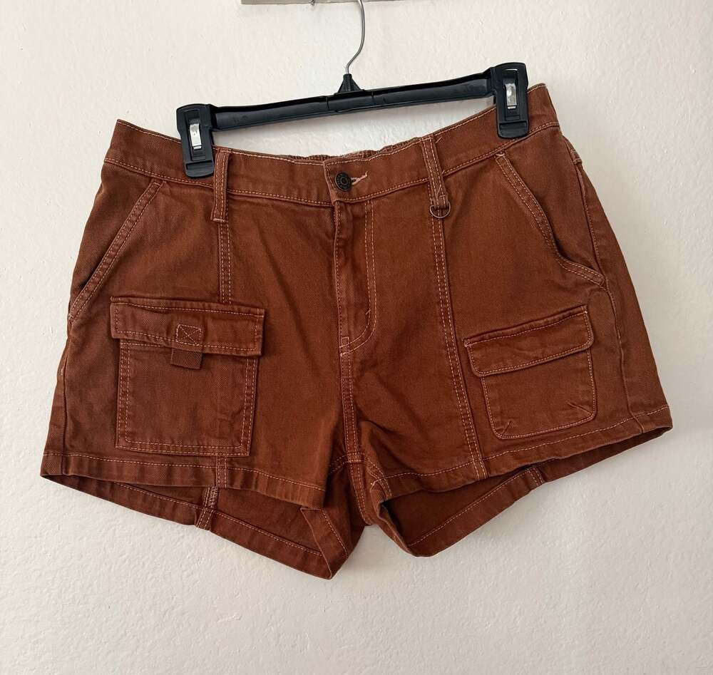 Wild Fable Women's Brown Cargo Utility Shorts